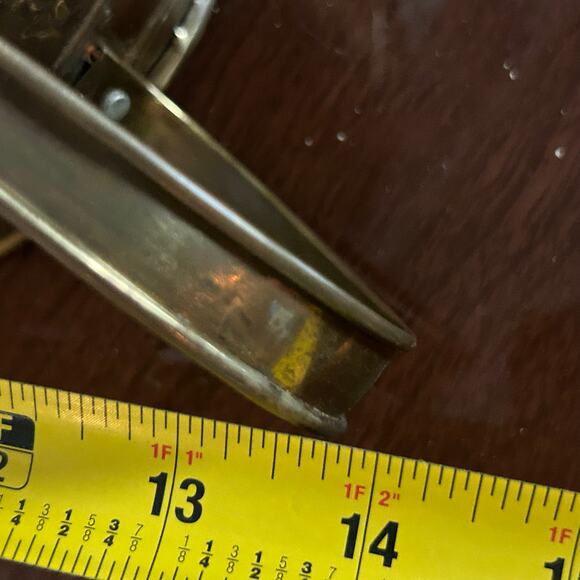 Vintage Hammered Brass Watering Can – 14” Long, Rustic Decor - Picture 13 of 15